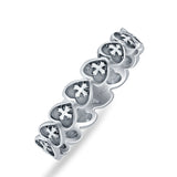 Heart & Cross Oxidized Band