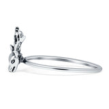 Oxidized Deer Ring