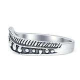 Curved Contour Chevron Ring