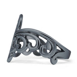 Oxidized Swirl Ring