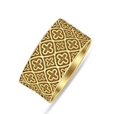 Oxidized Cross Band Faith Ring