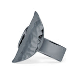 Hammered Spiral Saddle Ring