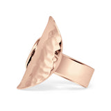 Hammered Spiral Saddle Ring