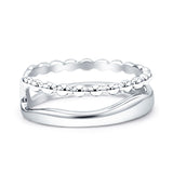 Double Beaded Band Ring