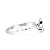 Wave Moon Ring