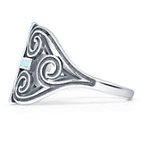 Cross Heart Swirl Ring