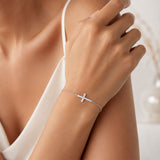 Sideways Cross Bracelet