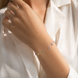 Multicolor CZ Charm Bracelet 