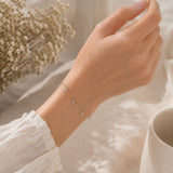 Crescent Moon CZ Adjustable Bracelet