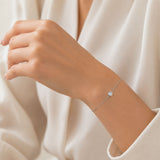 Round CZ Solitaire Bracelet
