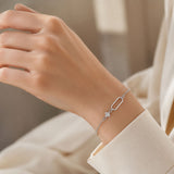 Cluster CZ Adjustable Chain Bracelet