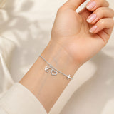 Cross Anchor Heart Charm Bracelet