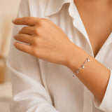 Adjustable Disc Charm Bead Bracelet 