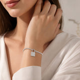 Love Padlock Bead Chain Bracelet 