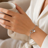 Heart Charm Paperclip Link Chain Bracelet 925 Sterling Silver Wholesale