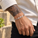 Italian Beveled Edge Long Link Bracelet