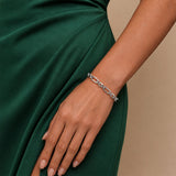 Mixed Paperclip Link Chain Bracelet