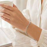 Faceted Oval Rolo Chain Bracelet