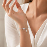 Rosary Cross Bracelet 
