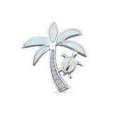 Palm Tree Sea Turtle Pendant