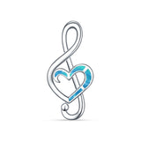 Heart Musical Note Pendant