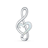 Heart Musical Note Pendant