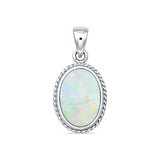 Oval Solitaire Pendant