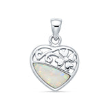 Heart Flower Pendant
