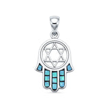 Hamsa Star of David Pendant