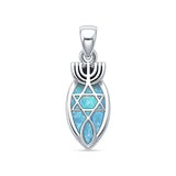 Menorah Star of David Pendant