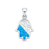 Hamsa Hand Swirl Pendant