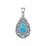 Teardrop Filigree Pendant