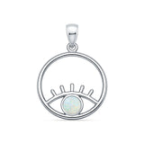 Evil Eye Round Pendant