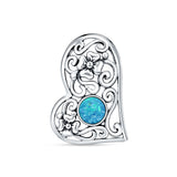 Floral Swirl Heart Pendant