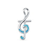 Music Note & Cross Pendant