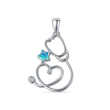Star & Stethoscope Pendant