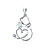 Star & Stethoscope Pendant