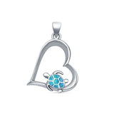 Heart & Sea Turtle Pendant