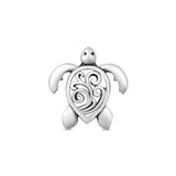 Swirl Sea Turtle Filigree Pendant
