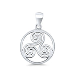 Celtic Triskelion Spiral Pendant