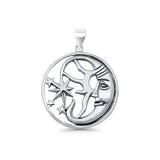 Crescent Moon Stars Pendant