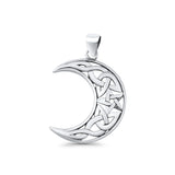 Celtic Knot Crescent Moon Pendant
