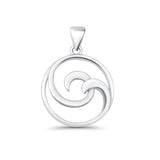 Ocean Spiral Wave Pendant
