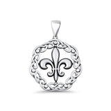 Fleur de Lis Celtic Knot Pendant