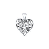 Swirl Heart Pendant