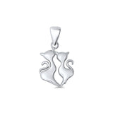 Two Cats Couple Animal Pendant