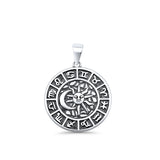 Zodiac Sun Moon Celestial Pendant