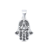 Filigree Hamsa Hand Pendant