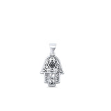 Hamsa Hand Star of David Pendant