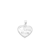 Love Mum Heart Pendant